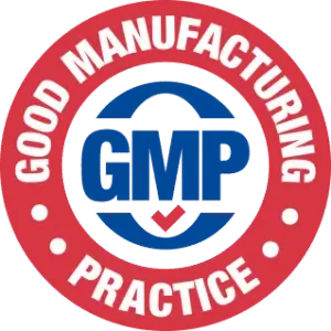 GMP certified manufacturing badge